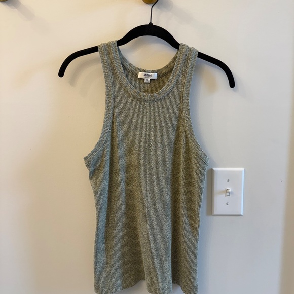 AGOLDE Bailey Rib Knit Tank in Key Lime Heather - Medium - Picture 2 of 3
